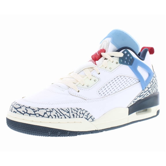 NIKE Jordan Spizike Low Men's Shoes (HM3712-164, White/Armory Navy/Aegean Storm) Size 13