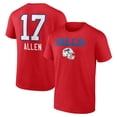 thumbnail image 1 of Men's Josh Allen Red Buffalo Bills Team Wordmark Player Name & Number T-Shirt, 1 of 3
