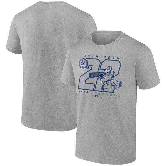 Men's Juan Soto Heather Gray New York Mets Player Graphic T-Shirt