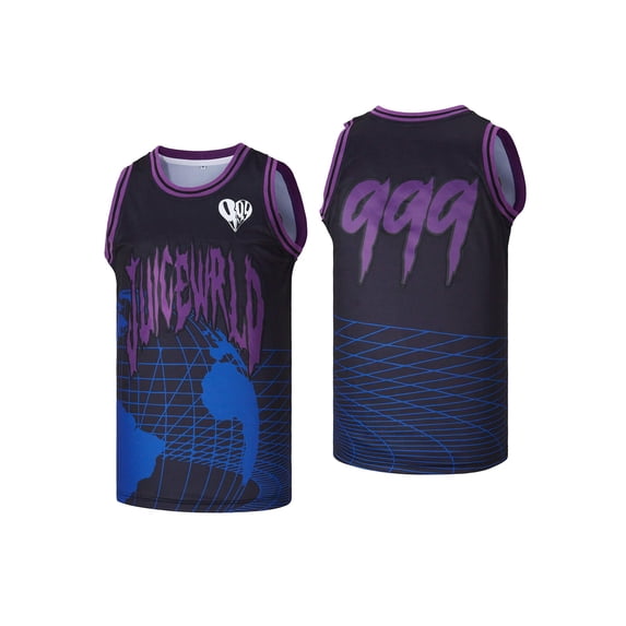 Men's Juice World 999 Jersey Sleeveless Tops T-Shirts for Men(Purple,M)