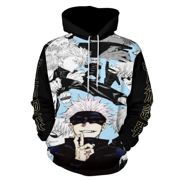 Men's Jujutsu Kaisen Jujutsu Anime Kaisen Hoodie Long Sleeves 3D Funny Graphic Print Sweatshirt Pullover