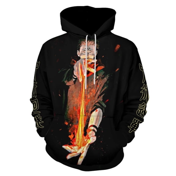 Men's Jujutsu Kaisen Jujutsu Anime Kaisen Hoodie Long Sleeves 3D Funny Graphic Print Sweatshirt Pullover