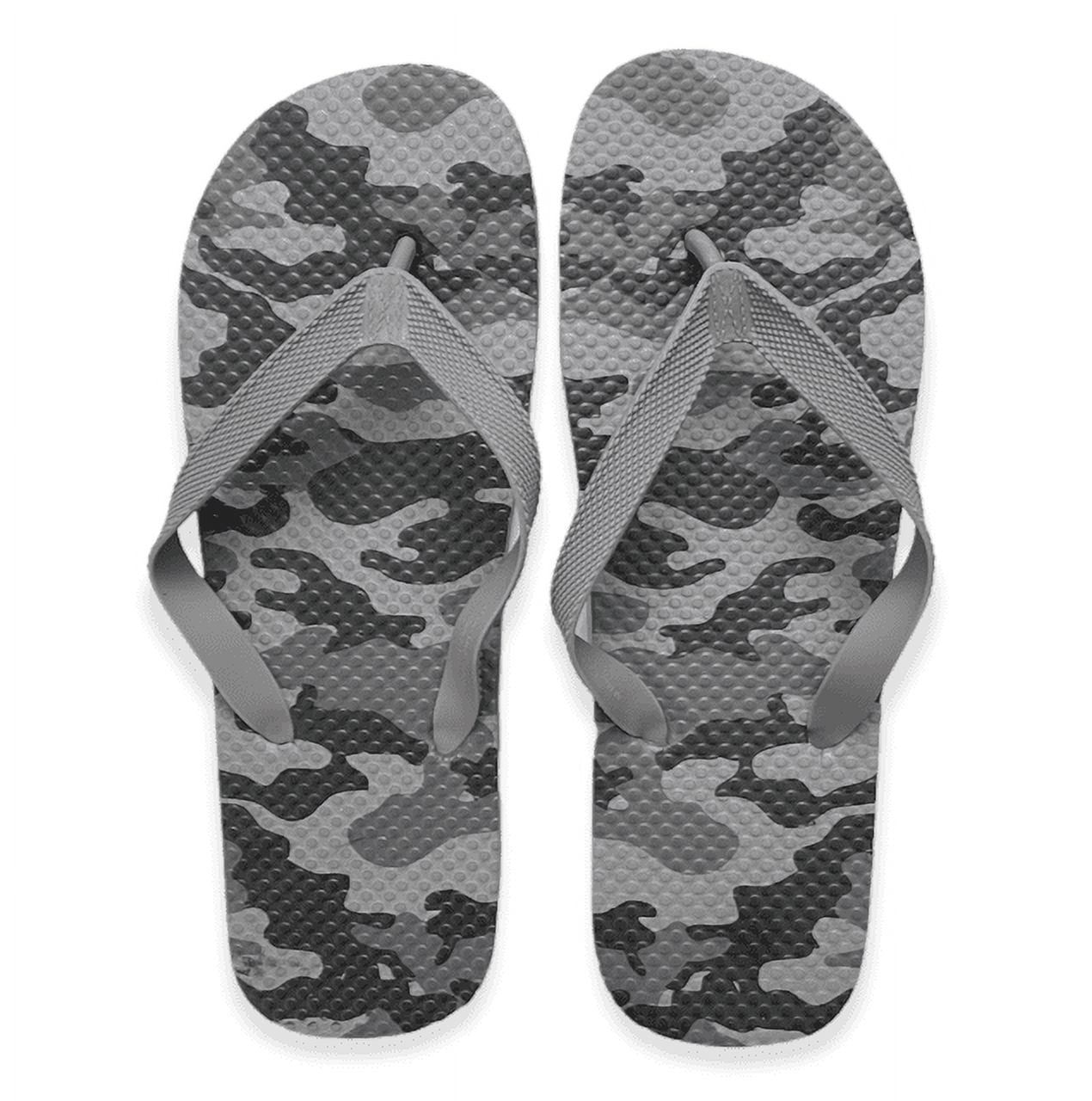 Men's Juncture "Metro" Rubber FlipFlops Gray Camo [Size S 6/7