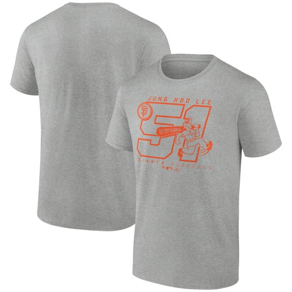 Men's Jung Hoo Lee Heather Gray San Francisco Giants Player Graphic T-Shirt