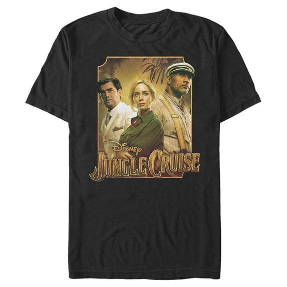 Men's Jungle Cruise Characters Logo Graphic Tee Black 3X Large