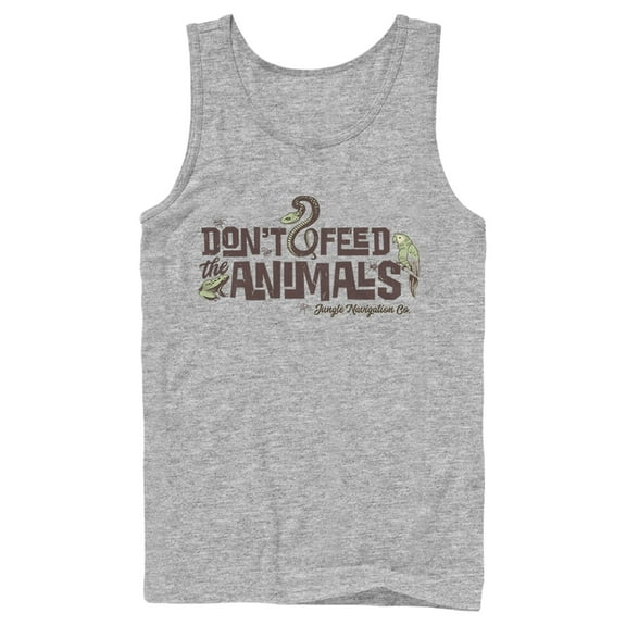 Men's Jungle Cruise Don't Feed The Animals Logo  Tank Top Athletic Heather Medium
