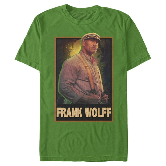 Men's Jungle Cruise Frank Wolff Portrait Graphic Tee Kelly Green Medium