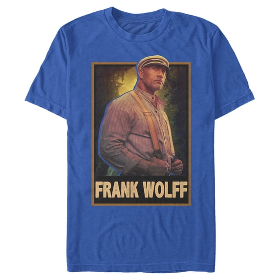 Men's Jungle Cruise Frank Wolff Portrait Graphic Tee Royal Blue 2X Large