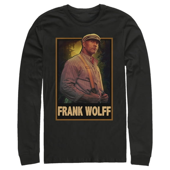 Men's Jungle Cruise Frank Wolff Portrait  Long Sleeve Shirt Black X Large