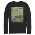 thumbnail image 1 of Men's Jungle Cruise La Quila Retro Poster  Long Sleeve Shirt Black Medium, 1 of 4