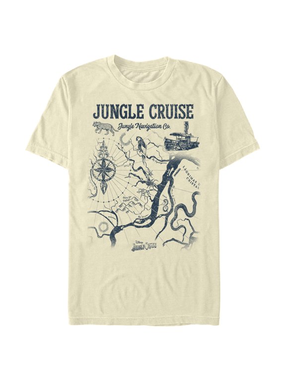 Men's Jungle Cruise Map of the Jungle Graphic Tee Beige 3X Large
