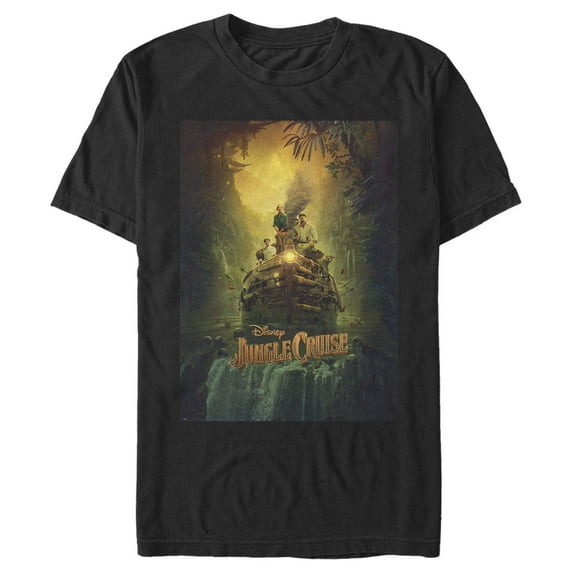 Men's Jungle Cruise Movie Poster Graphic Tee Black Small