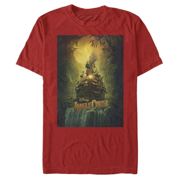 Men's Jungle Cruise Movie Poster Graphic Tee Red 2X Large