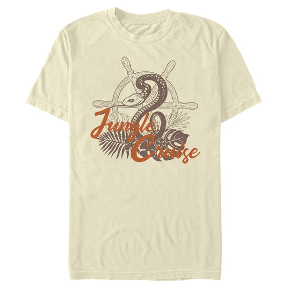 Men's Jungle Cruise Snake Logo Graphic Tee Beige Large