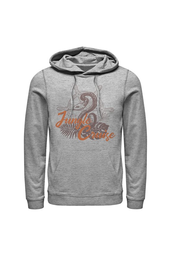 Men's Jungle Cruise Snake Logo Pull Over Hoodie Athletic Heather Medium