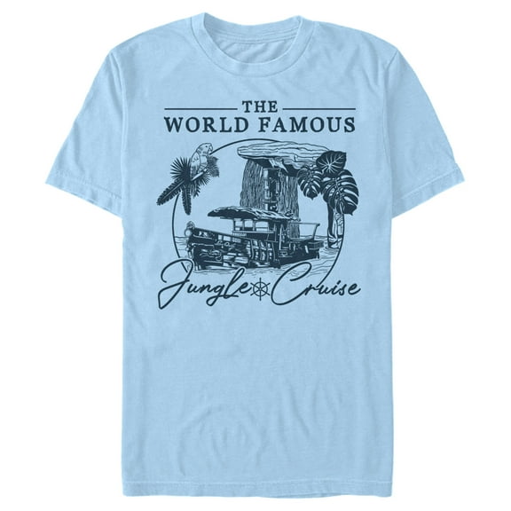 Men's Jungle Cruise The World Famous La Quila  Graphic Tee Light Blue Small