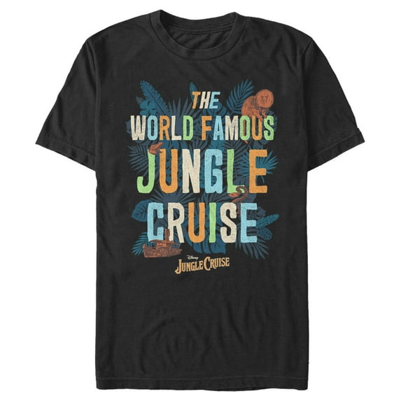 Men's Jungle Cruise The World Famous Logo Graphic Tee Black Small