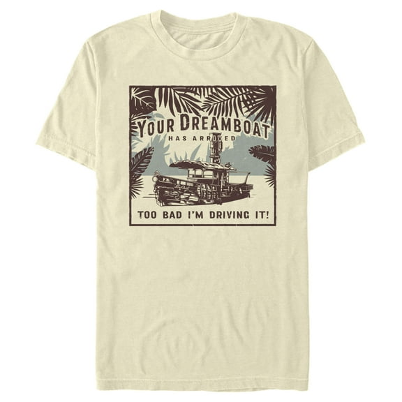 Men's Jungle Cruise Your Dreamboat Has Arrived Graphic Tee Beige Large