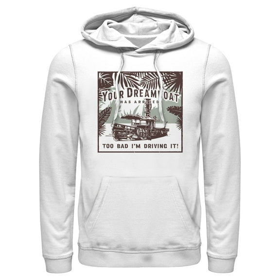 Men's Jungle Cruise Your Dreamboat Has Arrived  Pull Over Hoodie White X Large