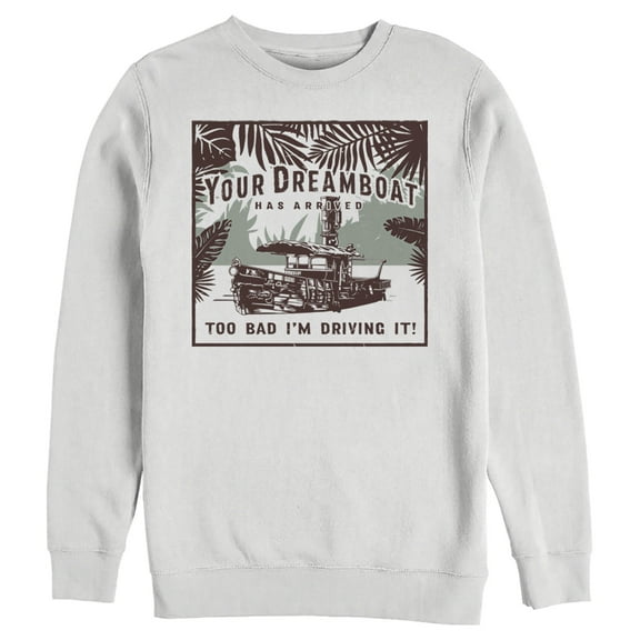 Men's Jungle Cruise Your Dreamboat Has Arrived Sweatshirt White Medium