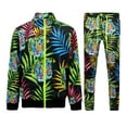 thumbnail image 1 of Men's Jungle Tiger Track Suits 2 Piece Sweatsuit Set ST802 - Black - 4X-Large, 1 of 6