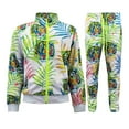 thumbnail image 1 of Men's Jungle Tiger Track Suits 2 Piece Sweatsuit Set ST802 - White - Medium, 1 of 6