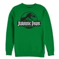 thumbnail image 1 of Men's Jurassic Park Black and White Logo Sweatshirt Kelly Green Small, 1 of 3