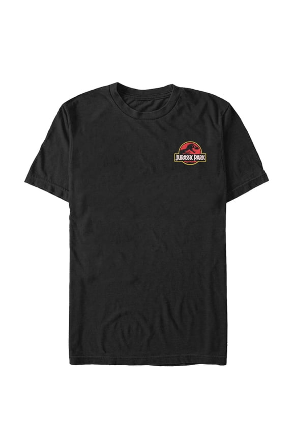 Men's Jurassic Park Classic Logo Badge  Graphic Tee Black X Large