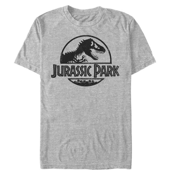 Men's Jurassic Park Classic Logo  Graphic Tee Athletic Heather Medium