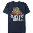 thumbnail image 1 of Men's Jurassic Park Clever Girl Raptor  Graphic Tee Navy Blue X Large, 1 of 4