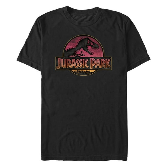 Men's Jurassic Park Dark Sunset Logo Graphic T-Shirt