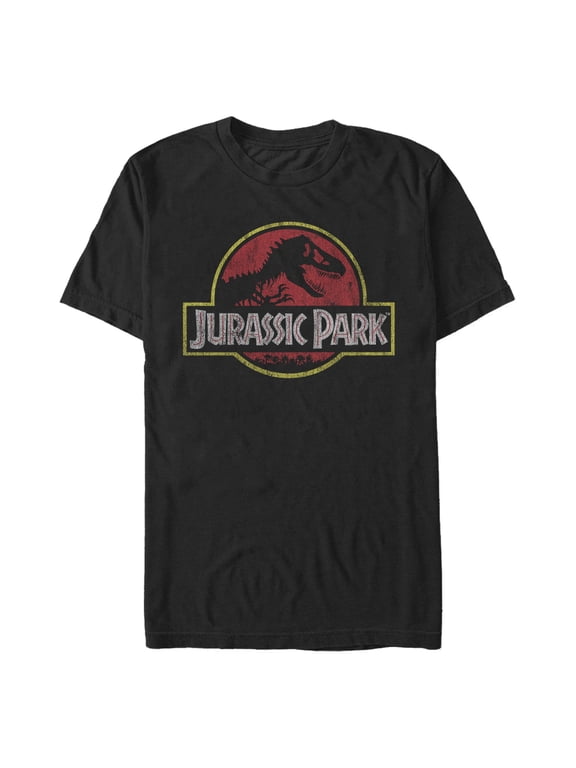 Men's Jurassic Park Distressed T-Rex Logo Graphic T-Shirt