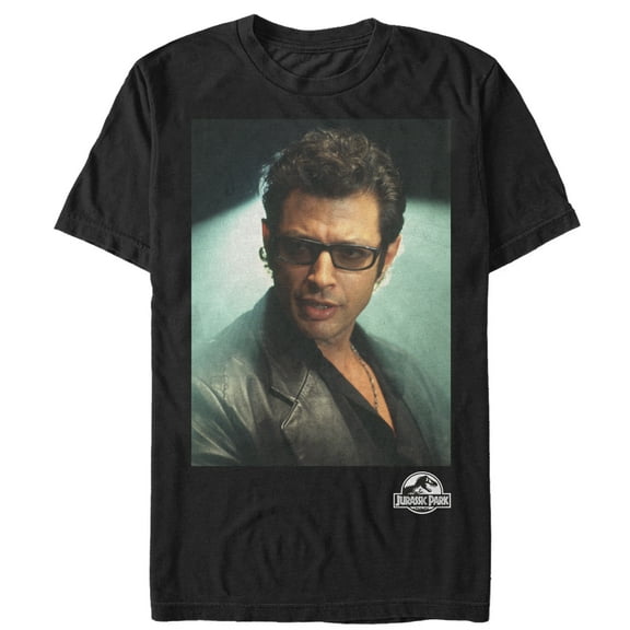 Men's Jurassic Park Dr. Malcolm Hero Portrait Graphic Tee Black 2X Large