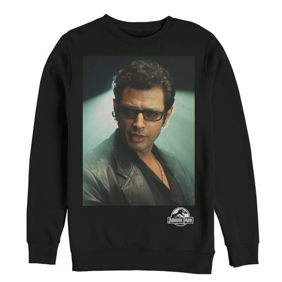 Men's Jurassic Park Dr. Malcolm Hero Portrait Sweatshirt Black Medium