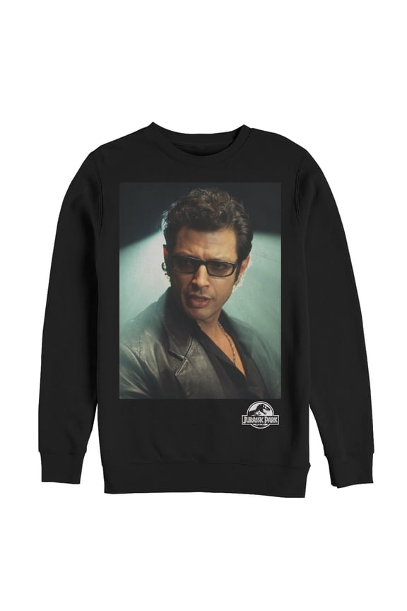 Men's Jurassic Park Dr. Malcolm Hero Portrait Sweatshirt Black X Large