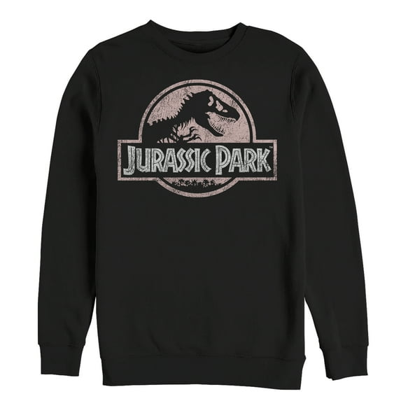 Men's Jurassic Park Dusty Logo Sweatshirt Black Large