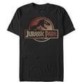thumbnail image 1 of Men's Jurassic Park Earth Tone Logo  Graphic Tee Black 3X Large, 1 of 5