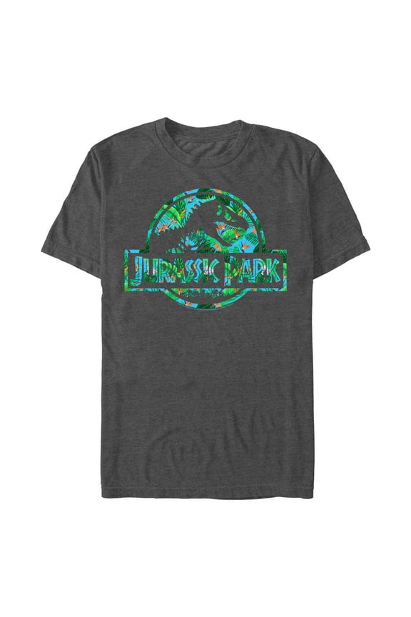 Men's Jurassic Park Floral T Rex Logo Graphic T-Shirt