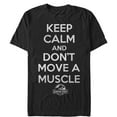 thumbnail image 1 of Men's Jurassic Park Keep Calm and Don't Move a Muscle Graphic Tee Black Large, 1 of 4