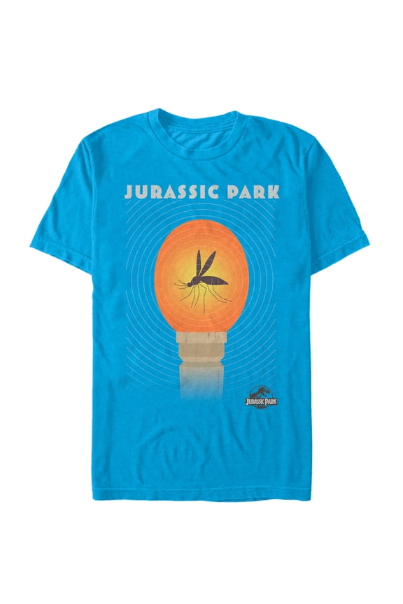 Men's Jurassic Park Mosquito Dinosaur DNA Stored In Amber  Graphic Tee Turquoise 2X Large