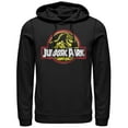 thumbnail image 1 of Men's Jurassic Park Neon T Rex Logo  Pull Over Hoodie Black 3X Large, 1 of 3