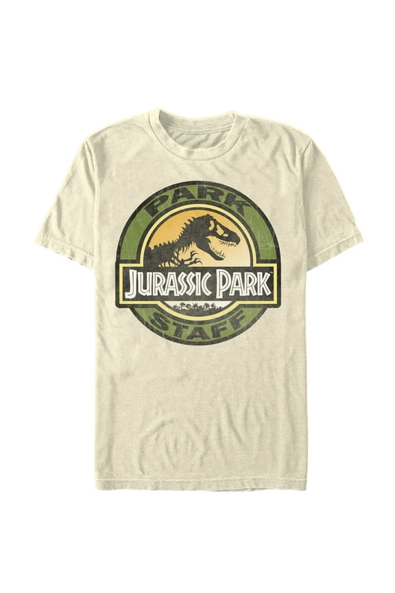Men's Jurassic Park Park Staff T-shirt X-Large Sand