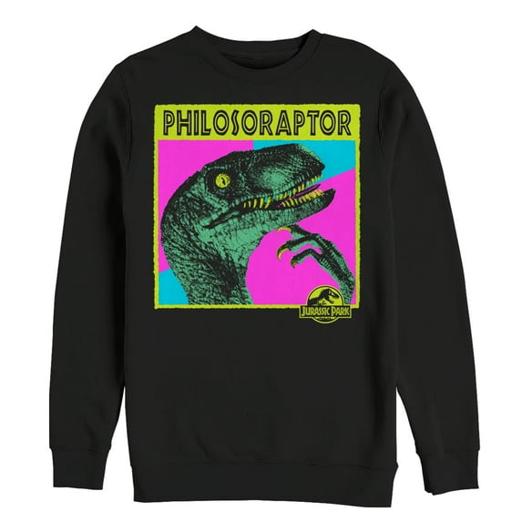 Men's Jurassic Park Philosoraptor Sweatshirt Black 3X Large