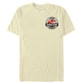 thumbnail image 1 of Men's Jurassic Park Ranger Logo Badge  Graphic Tee Cream Medium, 1 of 3