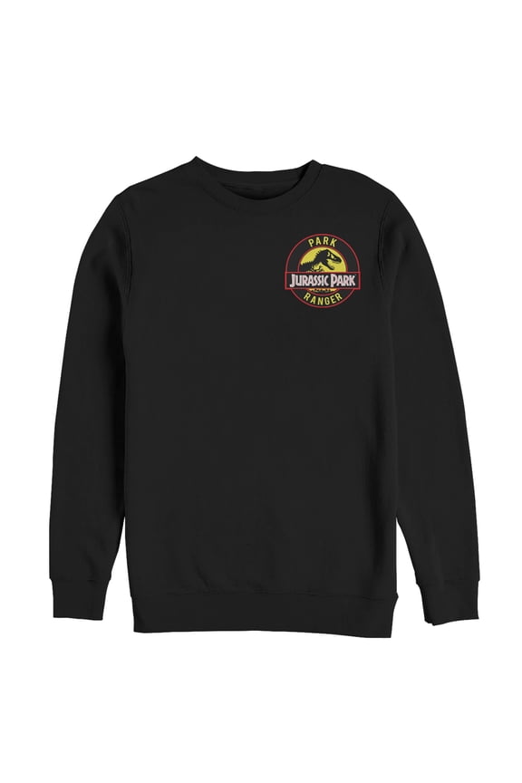Men's Jurassic Park Ranger Logo Badge Sweatshirt Black Medium