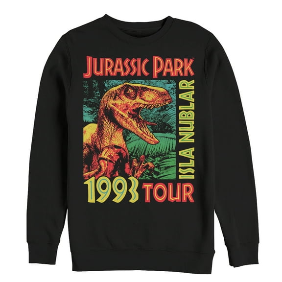 Men's Jurassic Park Raptor '9Isla Nublar Tour Sweatshirt Black X Large