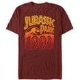 thumbnail image 1 of Men's Jurassic Park Retro 1993  Graphic Tee Cardinal 2X Large, 1 of 4
