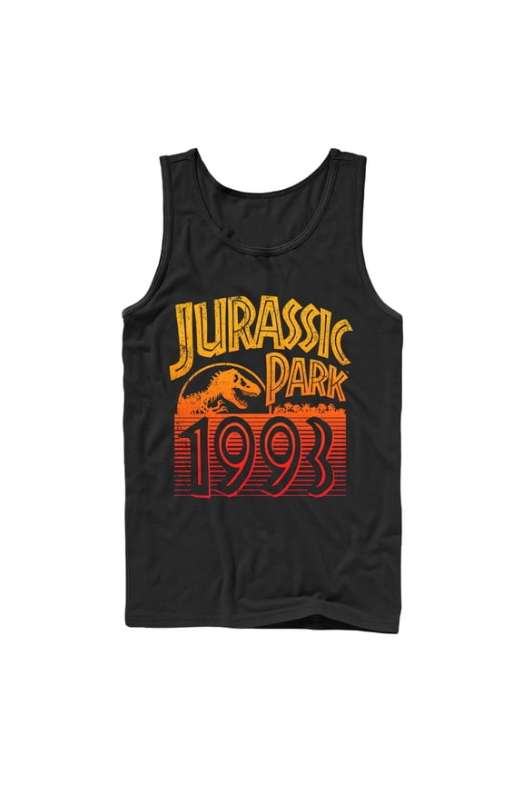 Men's Jurassic Park Retro 1993 Tank Top Black X Large