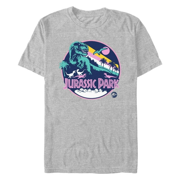 Men's Jurassic Park Retro Dino Logo  Graphic T-Shirt