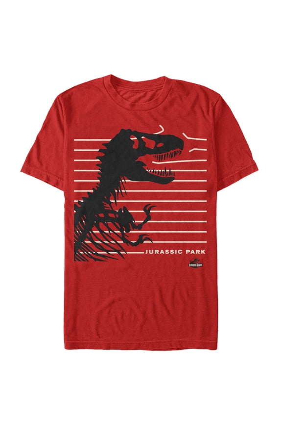 Men's Jurassic Park T. Rex Fence Graphic Tee Red 3X Large